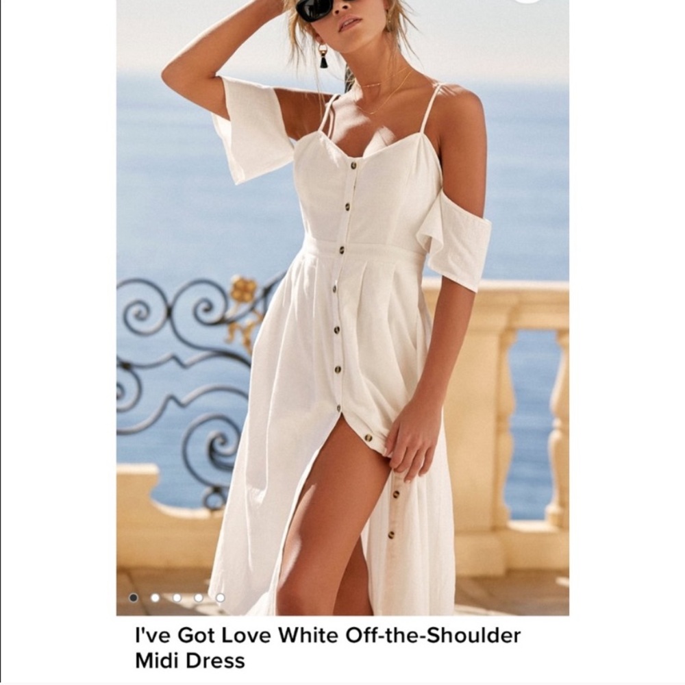 Lulus white midi dress